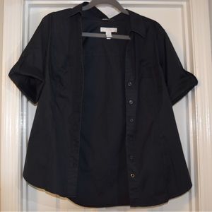 Chicos Short Sleeve Collared Dress Shirt